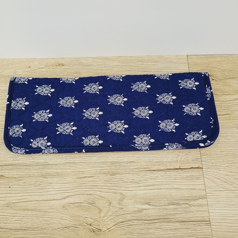 Vera Bradley Quilted Flat Iron Cover Blue White Sea Turtle Heat Resistant Sleeve